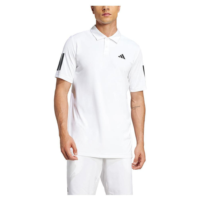 Men's Club 3 Stripe Polo White