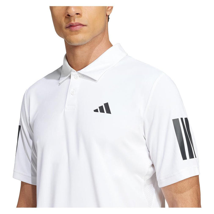 Men's Club 3 Stripe Polo White