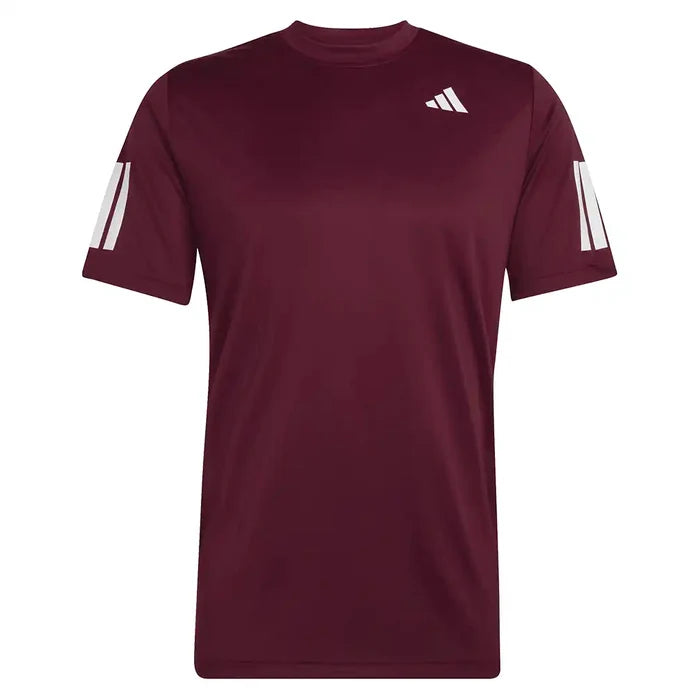 Men's Club 3 Stripe Tee Maroon