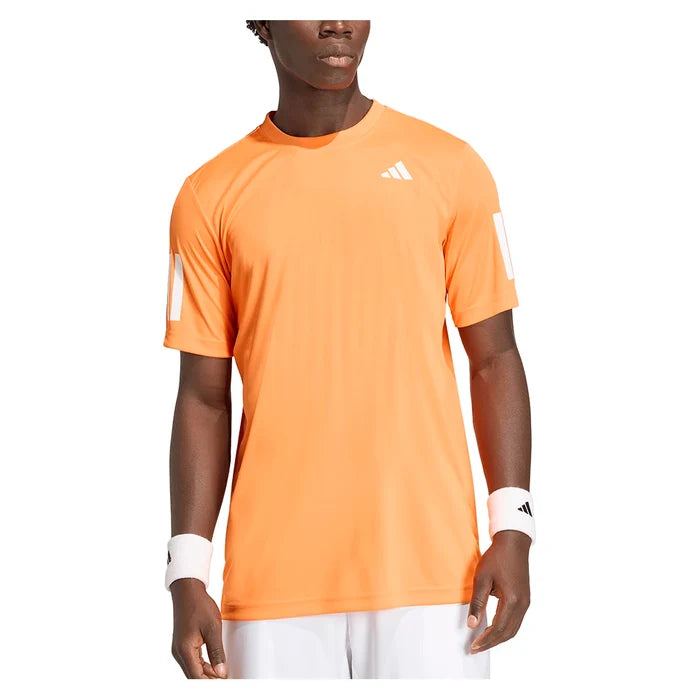 Men's Club 3 Stripe Tee Pure Orange