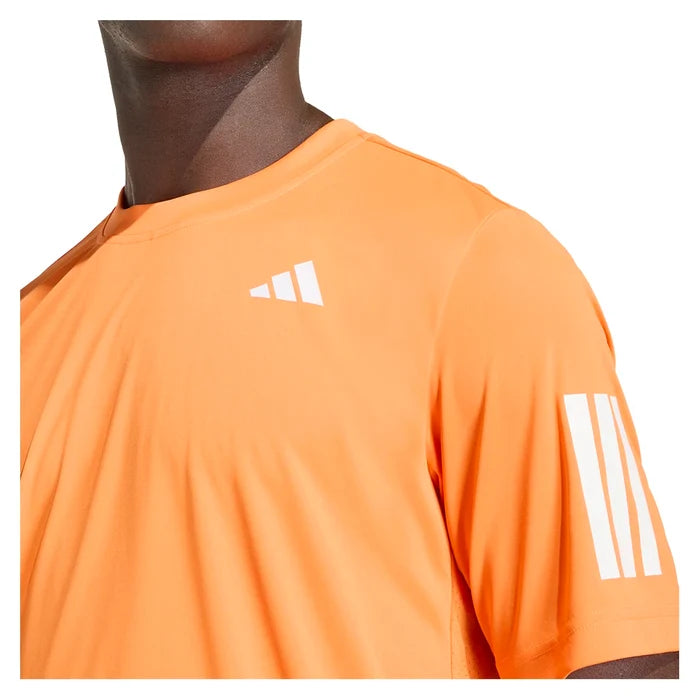 Men's Club 3 Stripe Tee Pure Orange