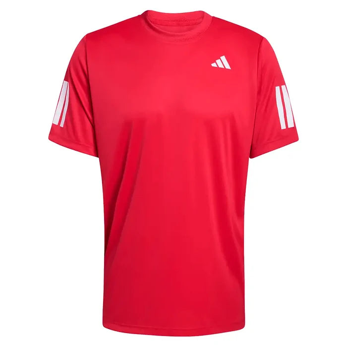 Men's Club 3 Stripe Tee Pure Ruby