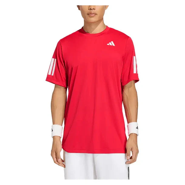 Men's Club 3 Stripe Tee Pure Ruby