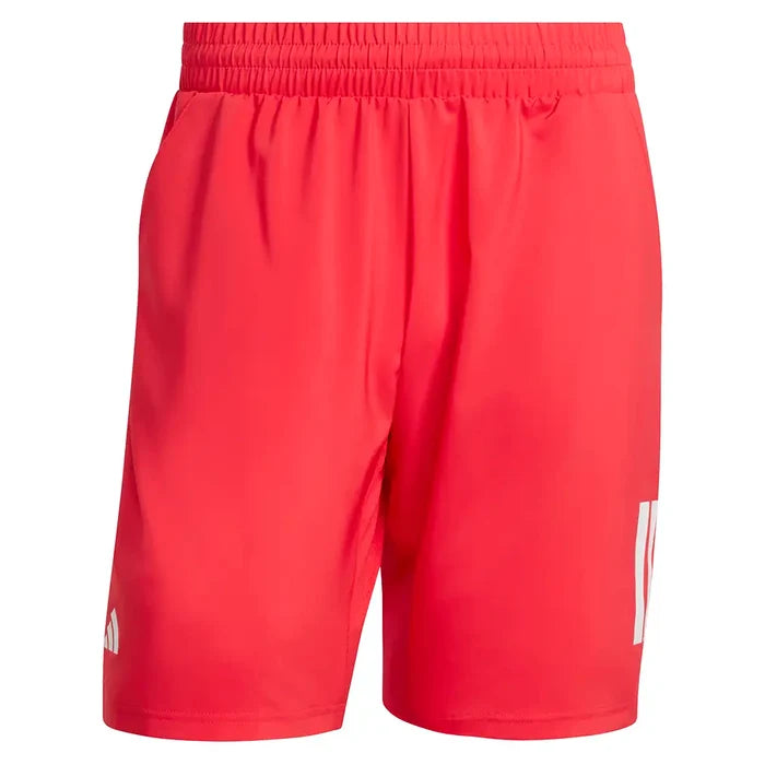 Men's Club 7 Inch 3 Stripe Shorts Pure Ruby