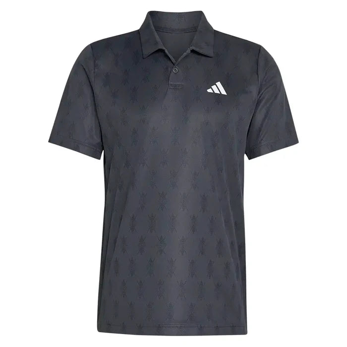 Men's Club Graphic Polo Carbon and Black