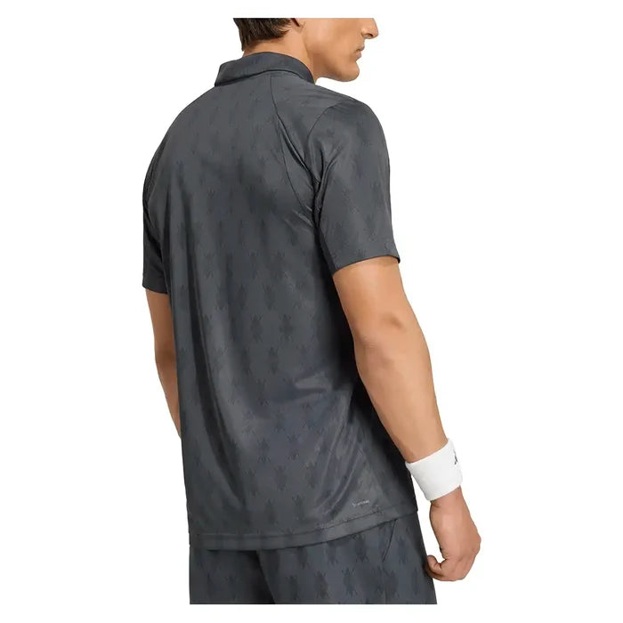 Men's Club Graphic Polo Carbon and Black