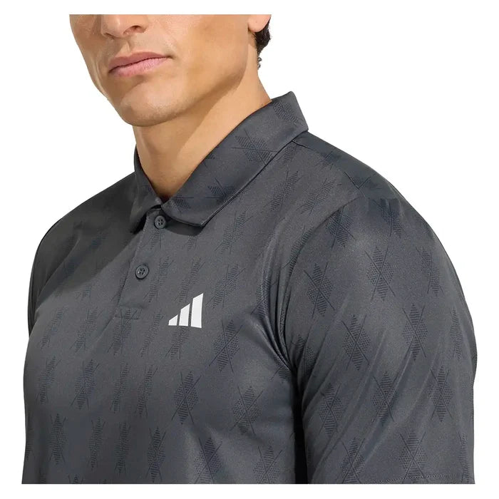 Men's Club Graphic Polo Carbon and Black
