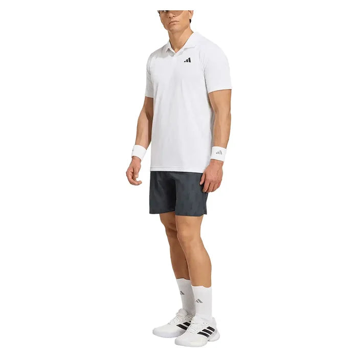 Men's Club Graphic Polo White and Dash Grey