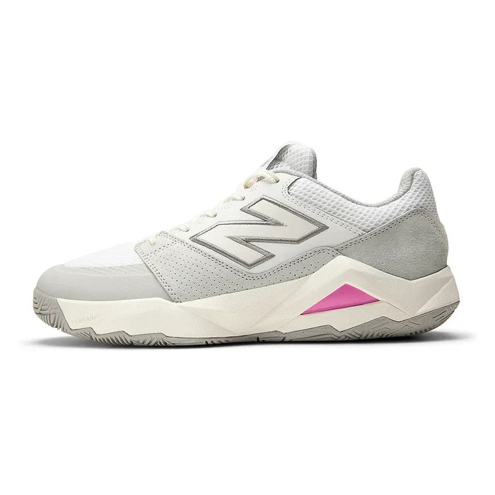 Men's Coco Delray D Width Court Shoes NB White and Pink Heat