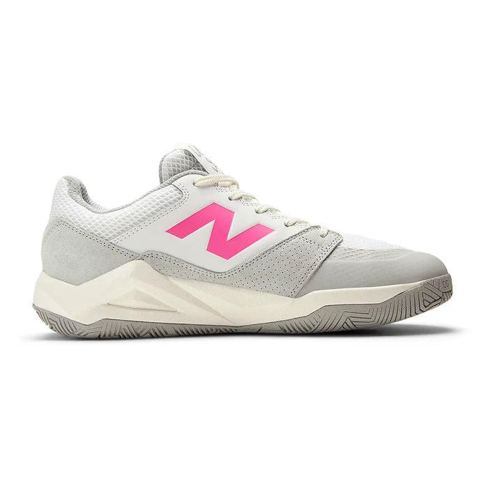 Men's Coco Delray D Width Court Shoes NB White and Pink Heat