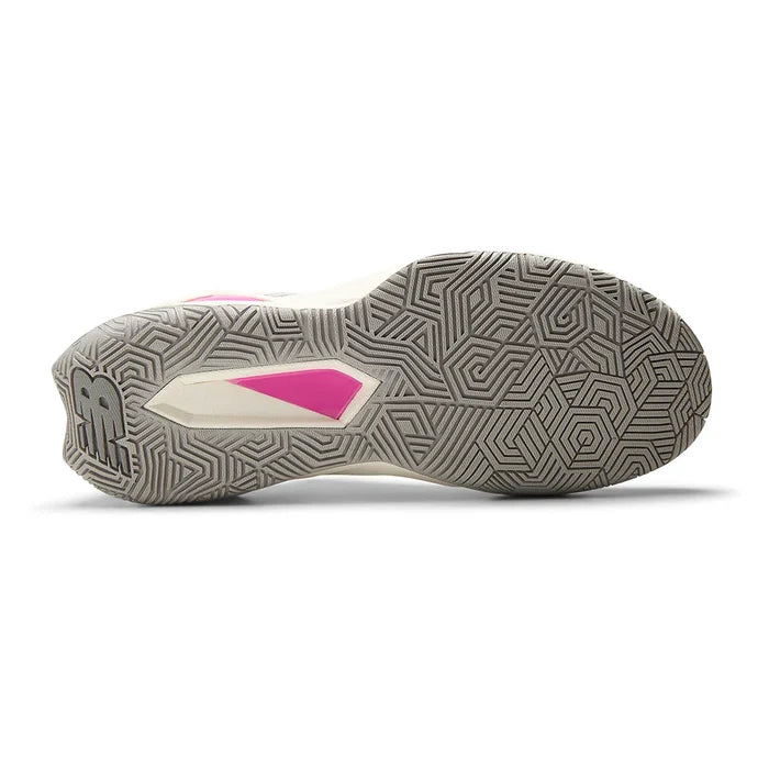 Men's Coco Delray D Width Court Shoes NB White and Pink Heat