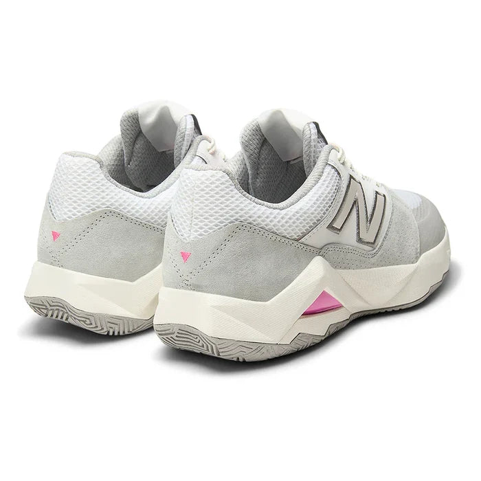 Men's Coco Delray D Width Court Shoes NB White and Pink Heat