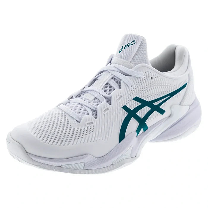 Men's Court FF 3 Shoes White and Pitch Green