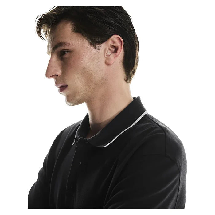 Men's Courtside Long Sleeve Polo Black