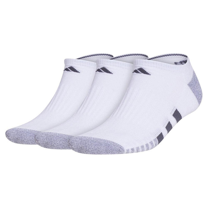 Men's Cushioned 3.0 3 Pack No Show Socks White and Onix Grey
