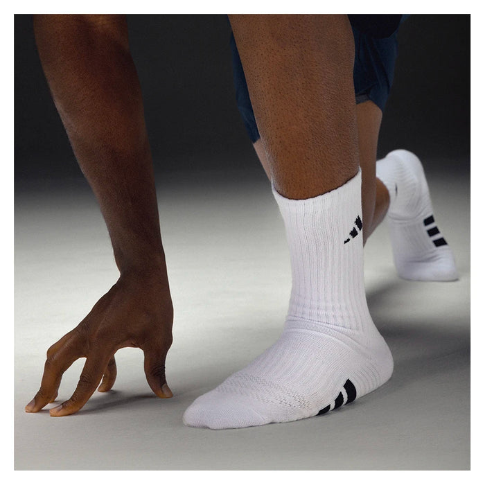 Men's Cushioned 4.0 Crew Socks 3 Pack White and Black