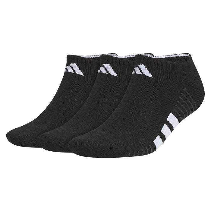 Men's Cushioned 4.0 No Show Socks 3 Pack Black and White