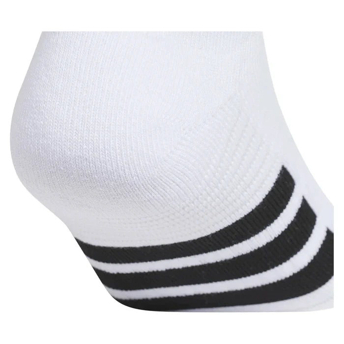 Men's Cushioned 4.0 No Show Socks 3 Pack White and Black
