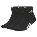 Men's Cushioned 4.0 Quarter Socks 3 Pack Black and White