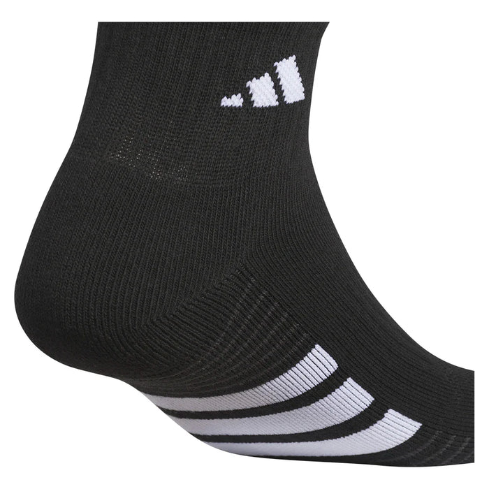 Men's Cushioned 4.0 Quarter Socks 3 Pack Black and White
