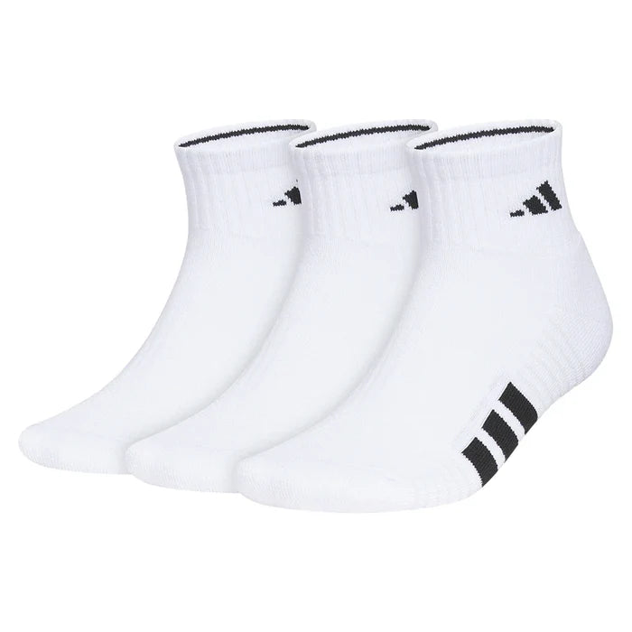Men's Cushioned 4.0 Quarter Socks 3 Pack White and Black