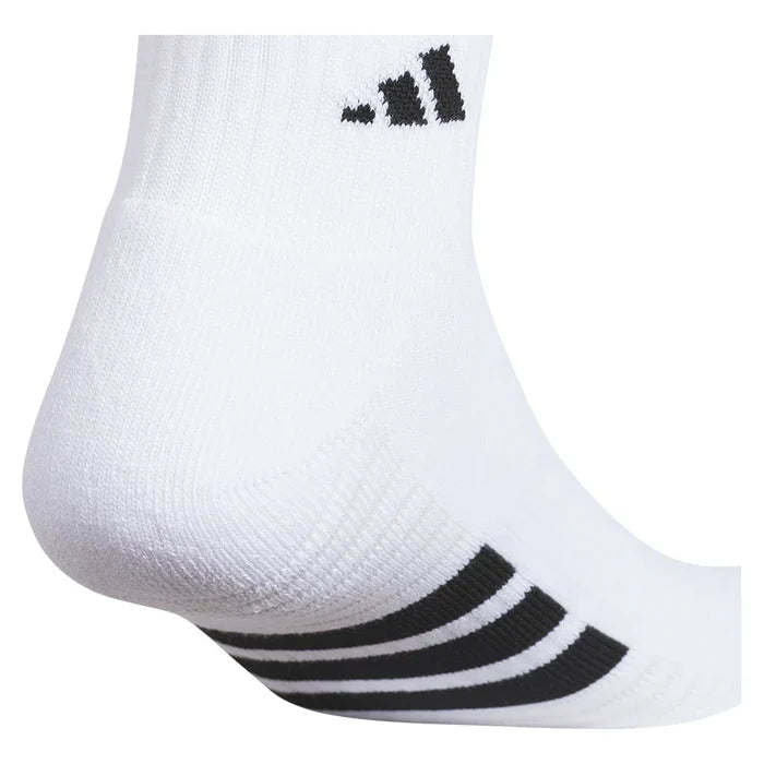 Men's Cushioned 4.0 Quarter Socks 3 Pack White and Black