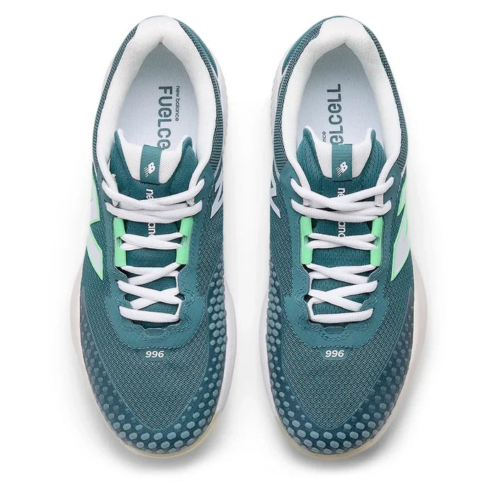 Men's FuelCell 996v6 D Width Court Shoes New Spruce and White