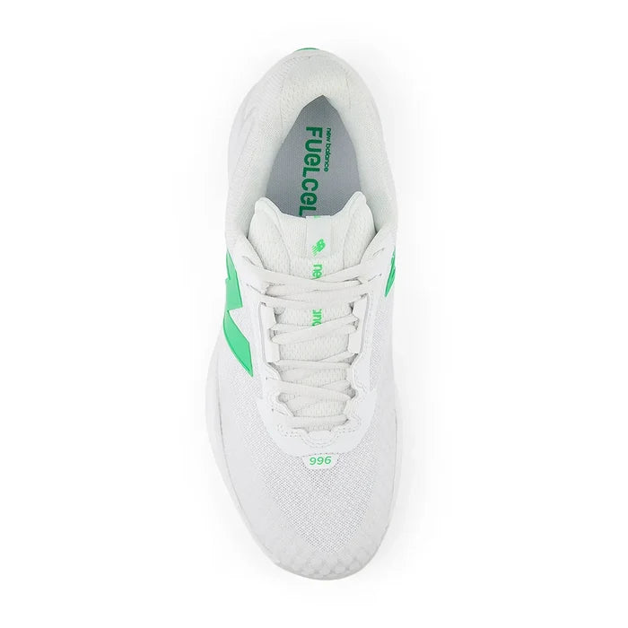 Men's FuelCell 996v6 D Width Court Shoes White and Green Apple