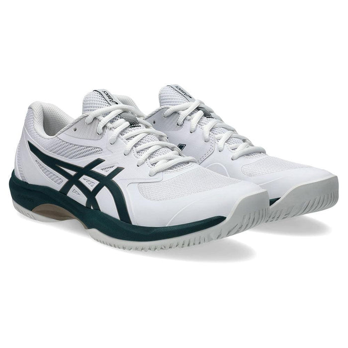 Men's Game FF Court Shoes White and Saxon Green