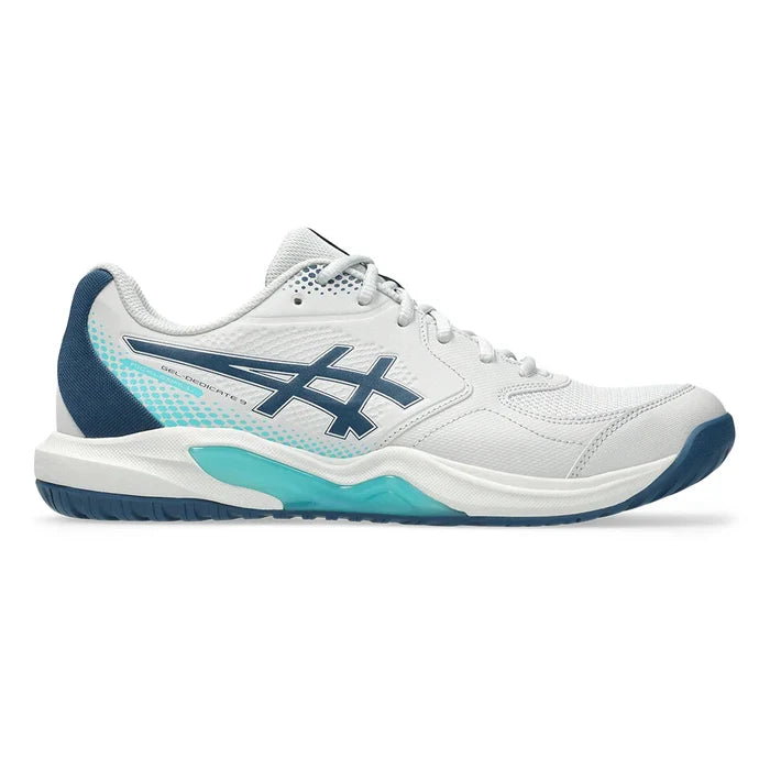 Men's GEL-Dedicate 9 Pickleball Shoes Concrete and Mako Blue