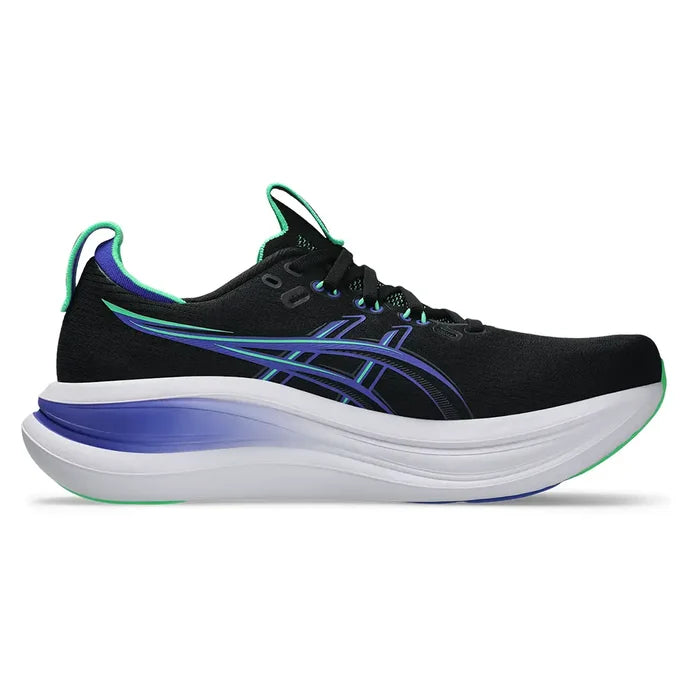 Men's Gel-Nimbus 28 Running Shoes Black and Cobalt Burst