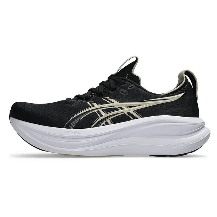 Men's Gel-Nimbus 28 Running Shoes Black and Feather Grey