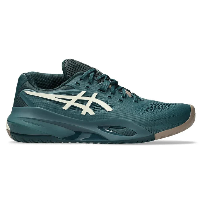 Men's GEL-Resolution X Court Shoes Saxon Green and Birch