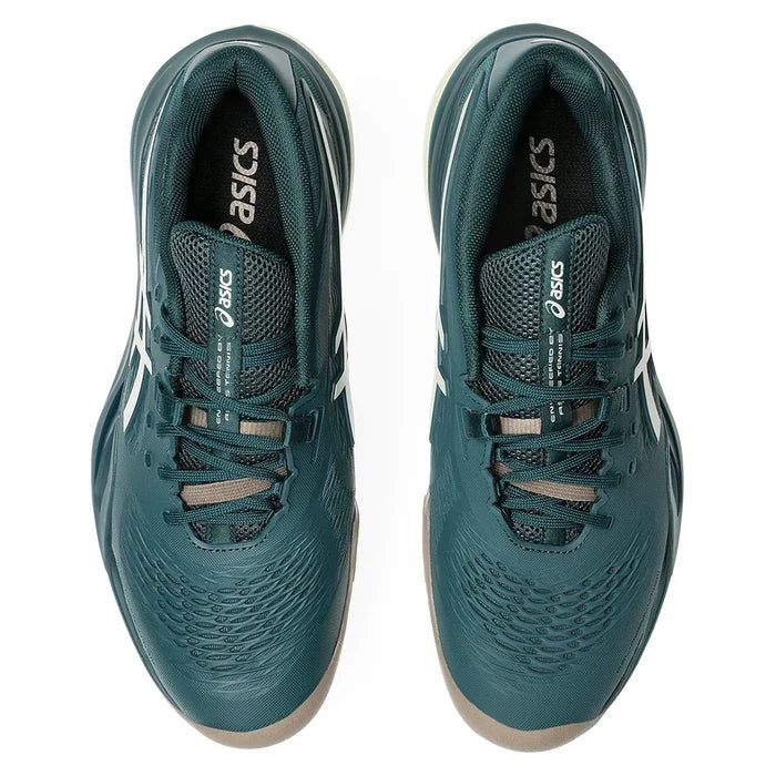 Men's GEL-Resolution X Court Shoes Saxon Green and Birch