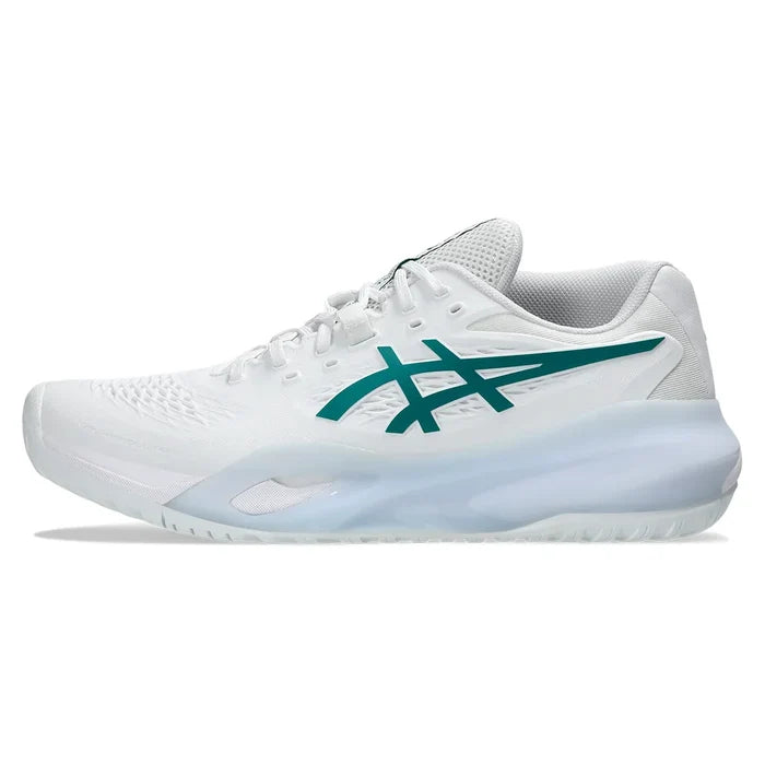 Men's GEL-Resolution X Court Shoes White and Pitch Green