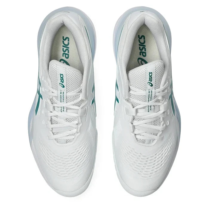 Men's GEL-Resolution X Court Shoes White and Pitch Green