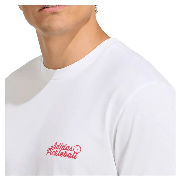 Men's Graphic Pickleball Crew White