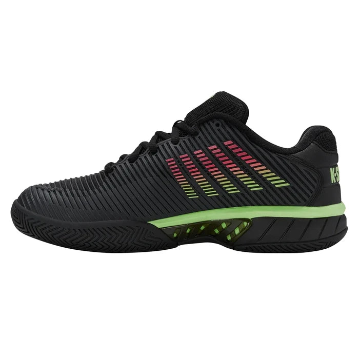 Men's Hypercourt Express 2 2E Width Court Shoes Black and Soft Green