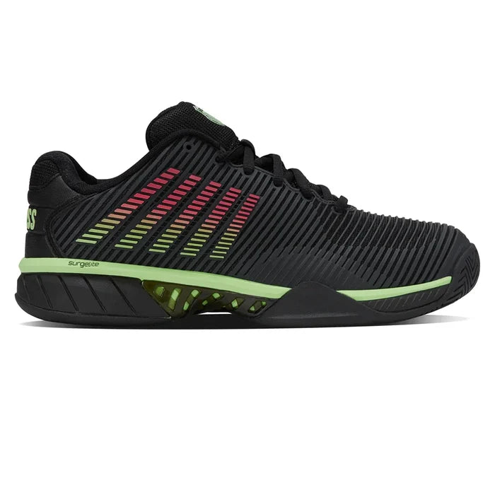 Men's Hypercourt Express 2 2E Width Court Shoes Black and Soft Green