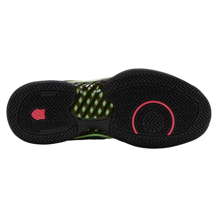 Men's Hypercourt Express 2 2E Width Court Shoes Black and Soft Green