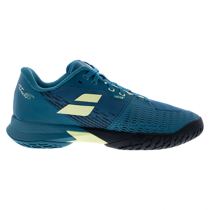 Men's Jet Mach 4 All Court Shoes Blue and Lime Yellow