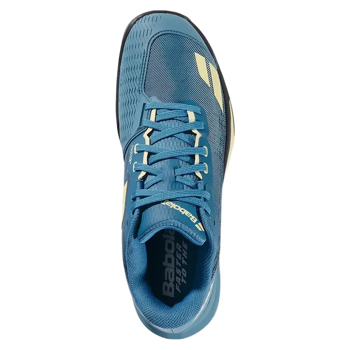 Men's Jet Mach 4 All Court Shoes Blue and Lime Yellow