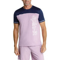 Men's Lionel Short Sleeve Pickleball Tee Lavender Mist and Chalk