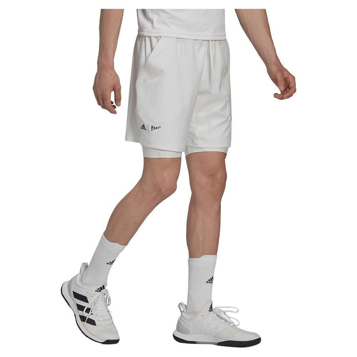 Men's London 7 Inch 2 in 1 Tennis Short White