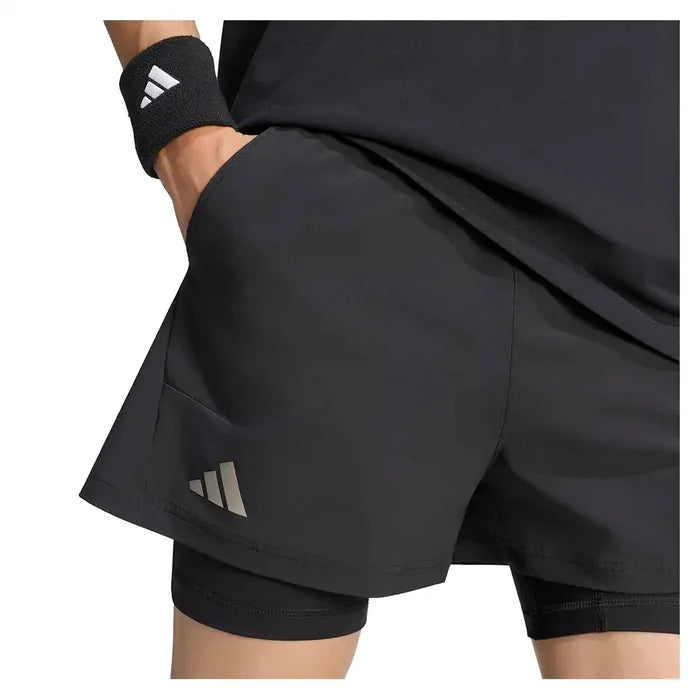 Men's New York 7 Inch Short and Tight Set Maroon