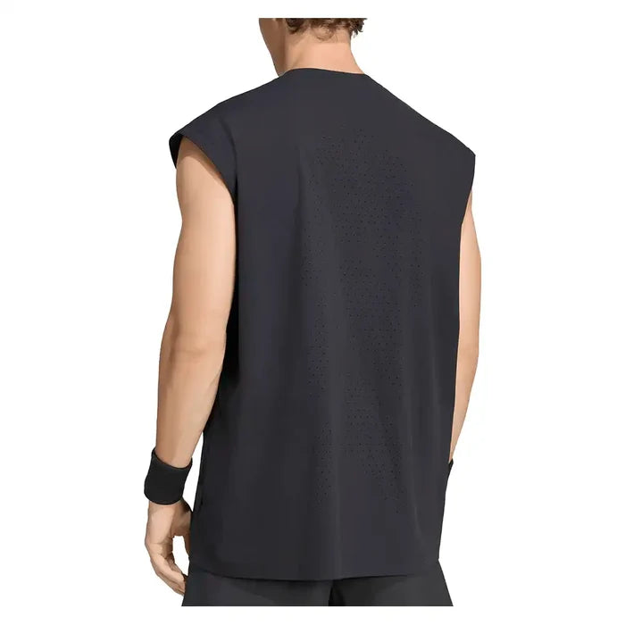 Men's New York Oversized Sleeveless Top Black