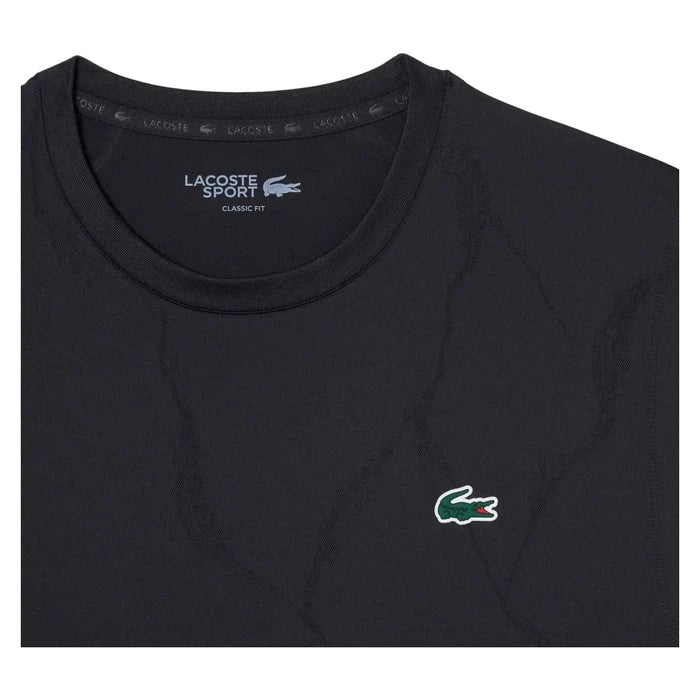 Men's Players Sleeveless Tennis Tee Black, Lacoste, Black, Tennis Express, TH1124-031F26-BLACK-1