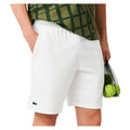 Men`s Players Team Leader On Court Players Mesh 8 Inch Short White