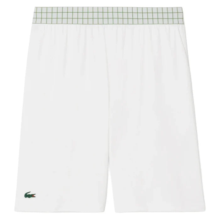 Men`s Players Team Leader On Court Players Mesh 8 Inch Short White