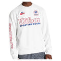 Men's Playstate Crew Sweatshirt Bright White and Varsity Red